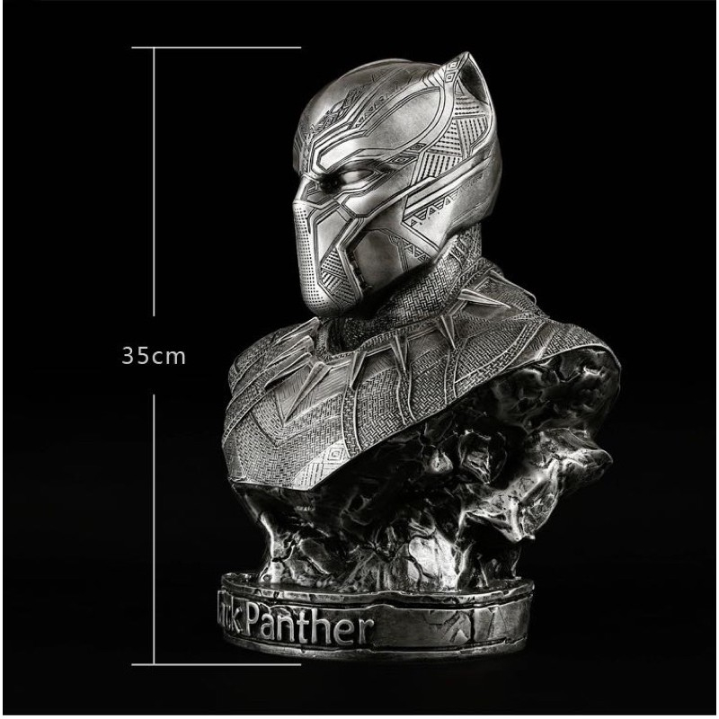 Tượng Mô hình Bán thânblack panther kích thước 35cm, nặng 2kg, màu sơn siêu sắc nét
