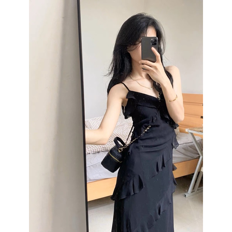 Váy Hai Dây Voan Dày Đặn Thoáng Mát Đi Biển