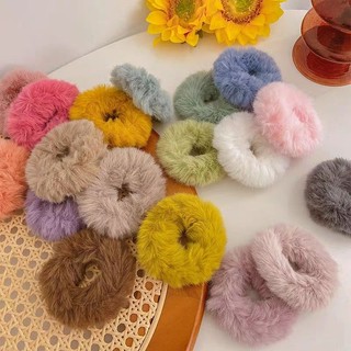 Dây Cột Tóc Scrunchies Vải Lông Mềm