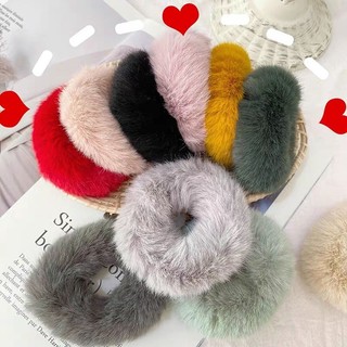 Dây Cột Tóc Scrunchies Vải Lông Mềm