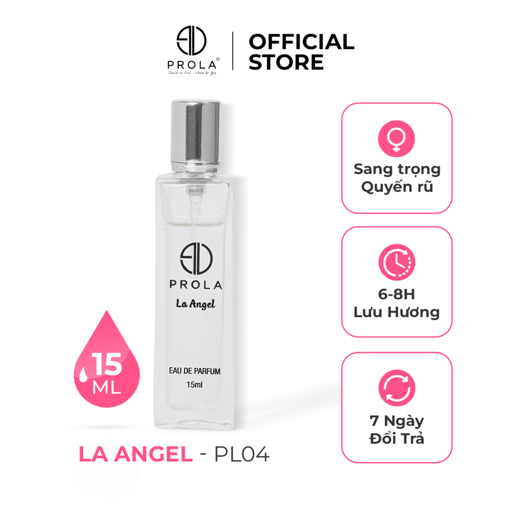 Nước Hoa Nữ PROLA La Angel Phong Cách Nữ Tính, Tinh Khôi, Thanh Lịch PL04 - Dạng xịt 15ml