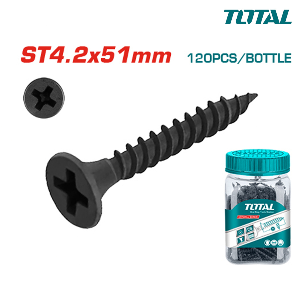 Bộ 120 vít bắt tường ST4.2x51mm TOTAL WJDS4205121 Chính hãng