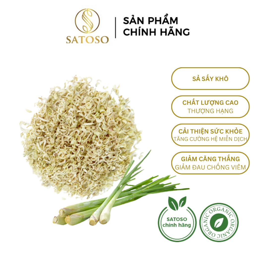 Sả sấy khô giúp giảm căng thẳng, tốt cho hệ miễn dịch Satoso gói 100g