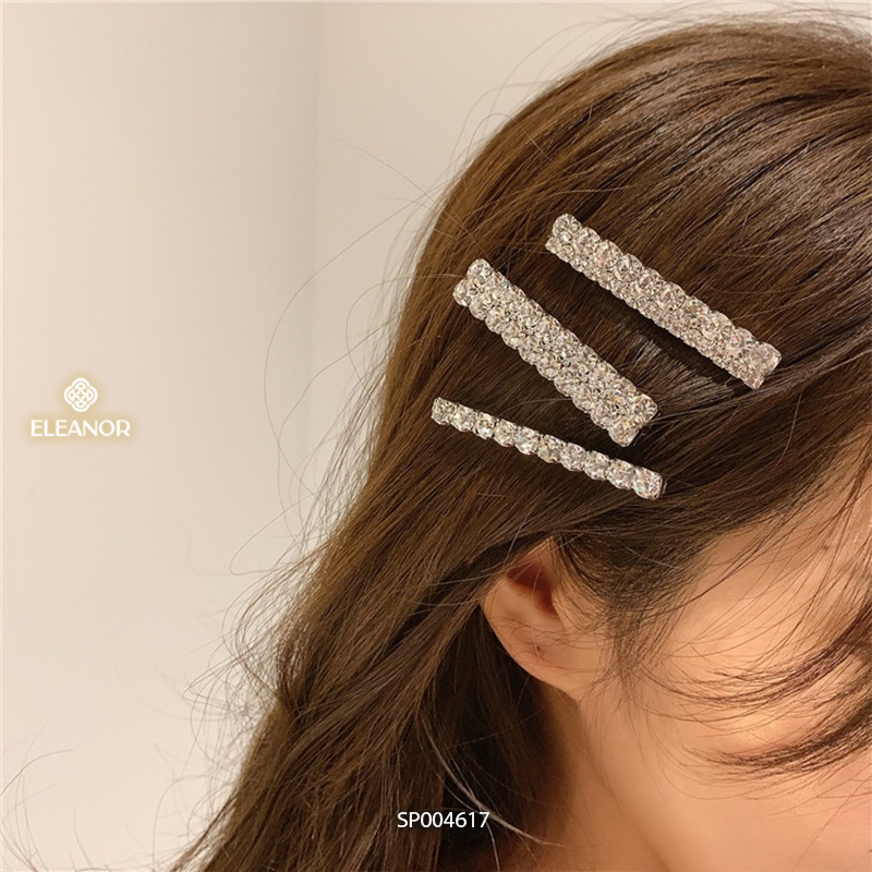 Set kẹp tóc nữ Eleanor Accessories đính đá lấp lánh phụ kiện tóc 4617