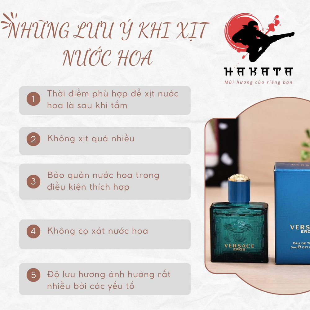 Nước Hoa Nam Versace Eros chiết 10ml Hương Thơm Mạnh Mẽ, Lich Lãm Cuốn Hút Phái Đẹp- Hakata Official