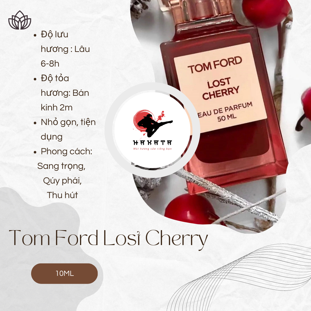 Nước hoa nữ Tom Ford Lost Cherry chiết 10ml thơm lâu quyến rũ-Hakata Official