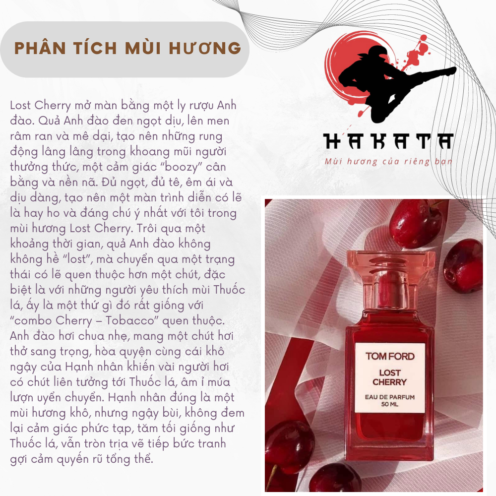Nước hoa nữ Tom Ford Lost Cherry chiết 10ml thơm lâu quyến rũ-Hakata Official