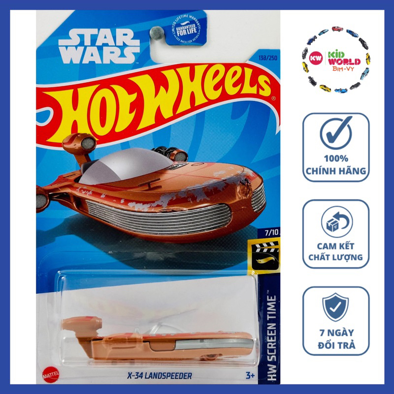 Xe mô hình Hot Wheels basic Phi thuyền Star Wars X-34 Landspeeder HKG76.