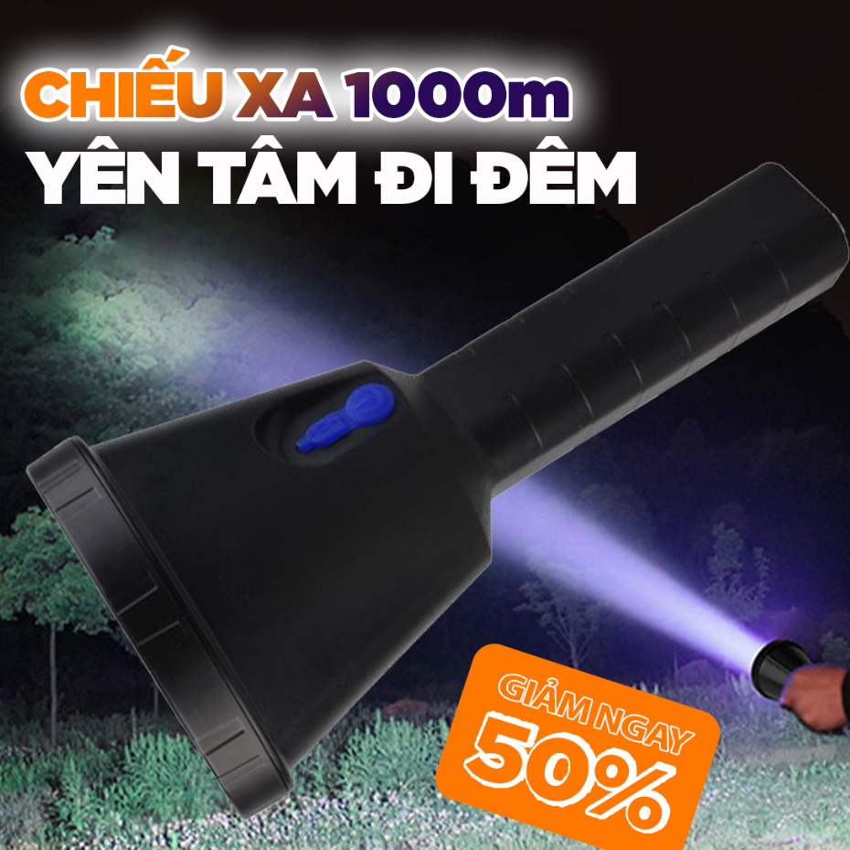 Đèn Pin Cầm Tay Siêu Sáng Chiếu Xa 1000M KOEN  Xé Tan Bóng Tối