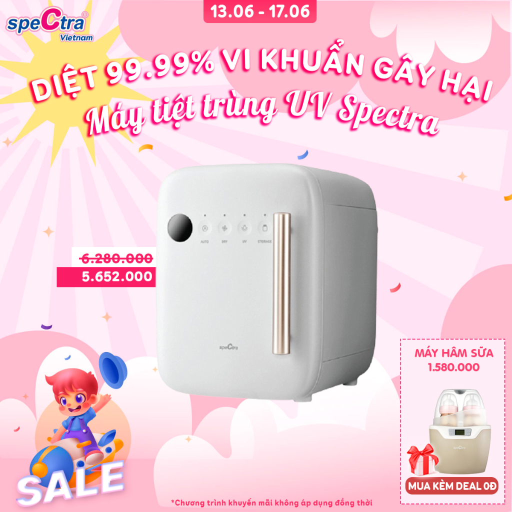 Máy Tiệt Trùng Bình Sữa Spectra UV Chính Hãng, Hàn Quốc (Bảo Hành 12 Tháng)