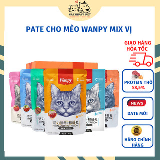 Pate cho mèo, pate mèo Wanpy cho mèo đủ 4 vị