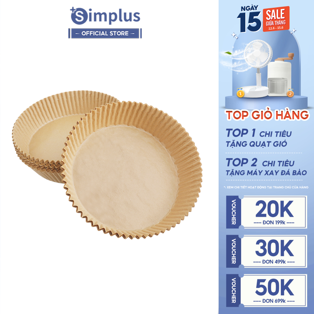 Simplus Giấy lót nồi chiên không dầu