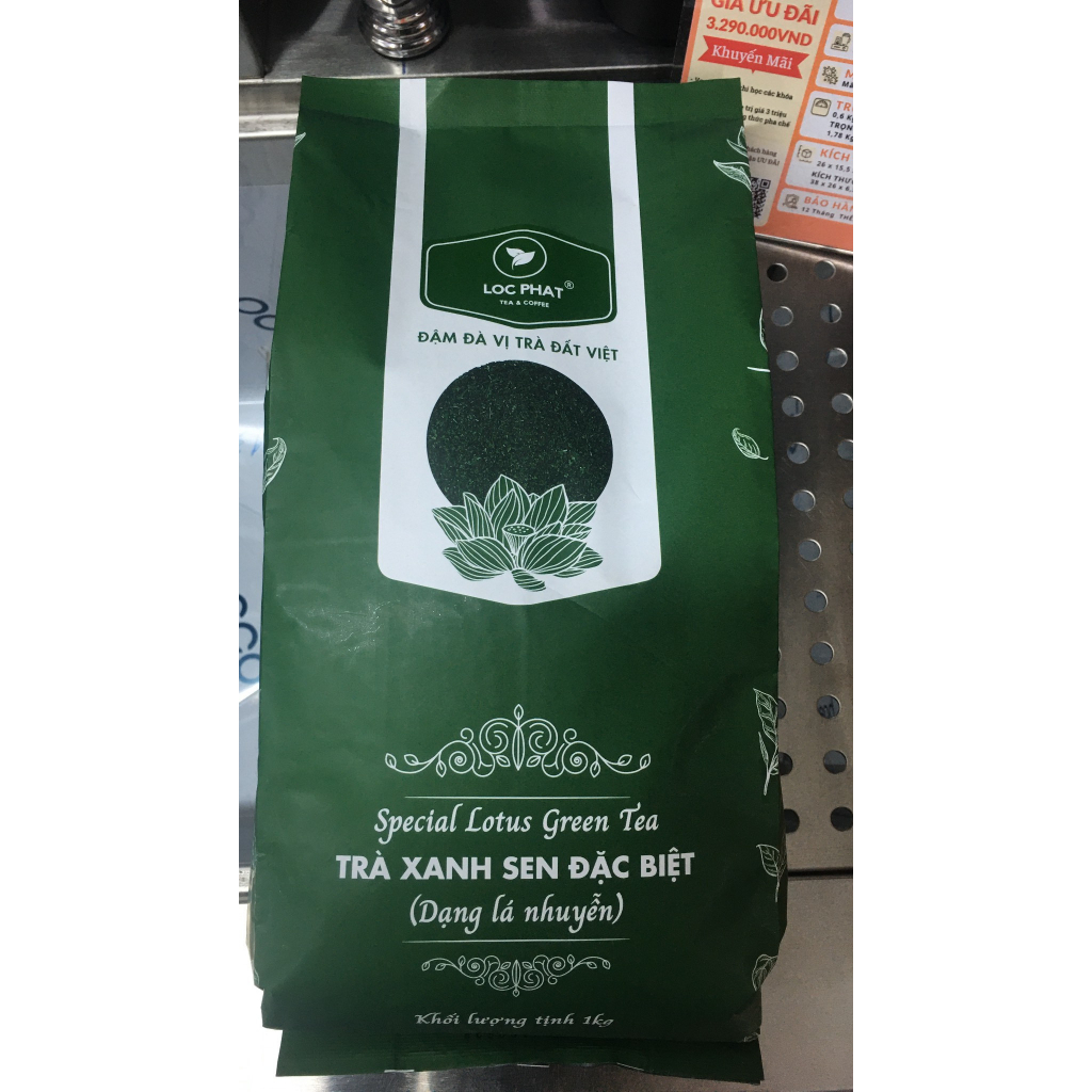 Trà Xanh Sen Đặc Biệt Dạng Lá Nhuyễn Lộc Phát (1Kg)