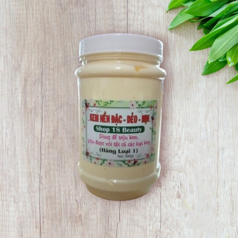 kem tẩy trắng nhẹ đặc dẻo mịn hộp 500g dùng để trộn kem