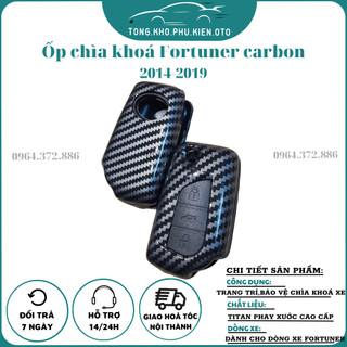 Bao chìa khóa cacbon xe Altis, Innova, Fortuner 2014-2018 - chìa gập