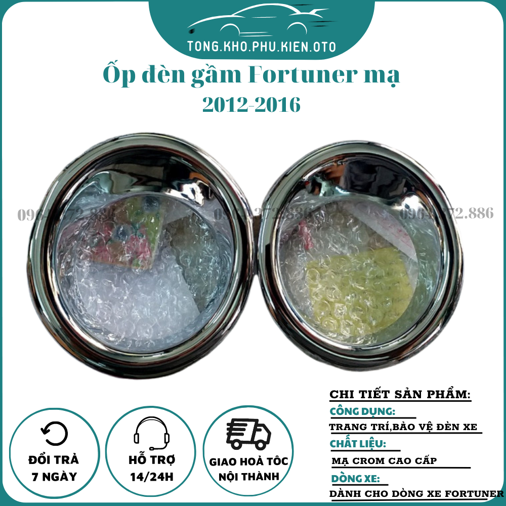 Ốp đèn gầm xe Toyota Fortuner dành cho đời xe từ 2012-2013 2014 2015 2016