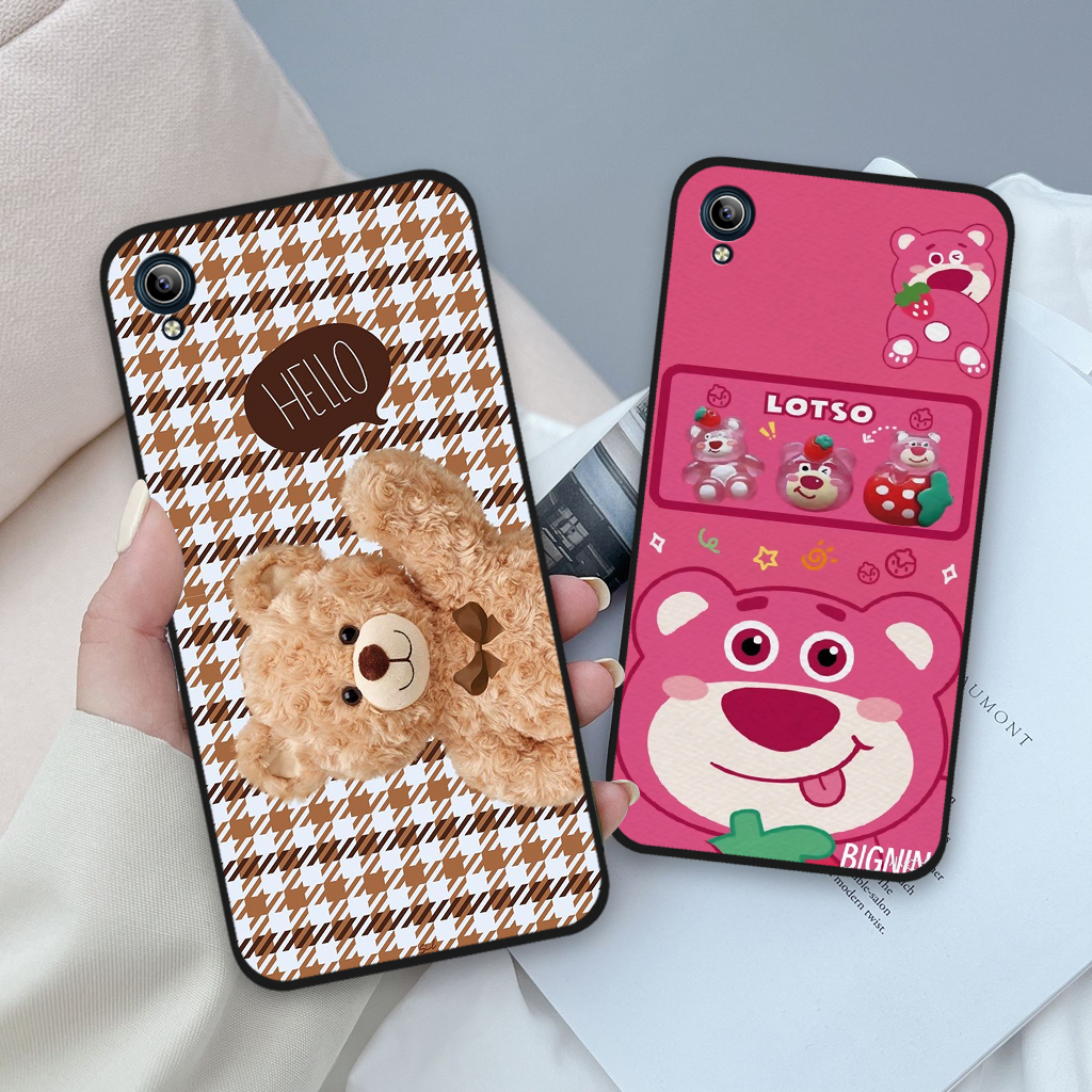 Ốp lưng Vivo Y91 / Y91c  / Y93 / Y95 in hình gấu dâu Lotso, gấu nâu dễ thương