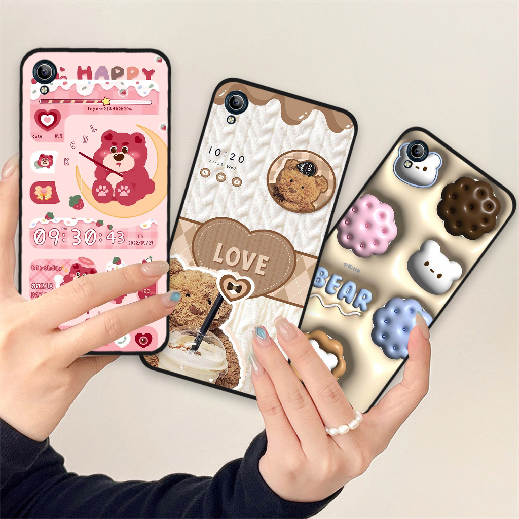 Ốp lưng Vivo Y91 / Y91c  / Y93 / Y95 in hình gấu dâu Lotso, gấu nâu dễ thương