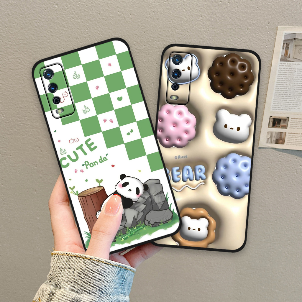 Ốp lưng Vivo Y12s  / Y20  / Y20s  / Y20i in hình gấu dâu Lotso, gấu nâu dễ thương