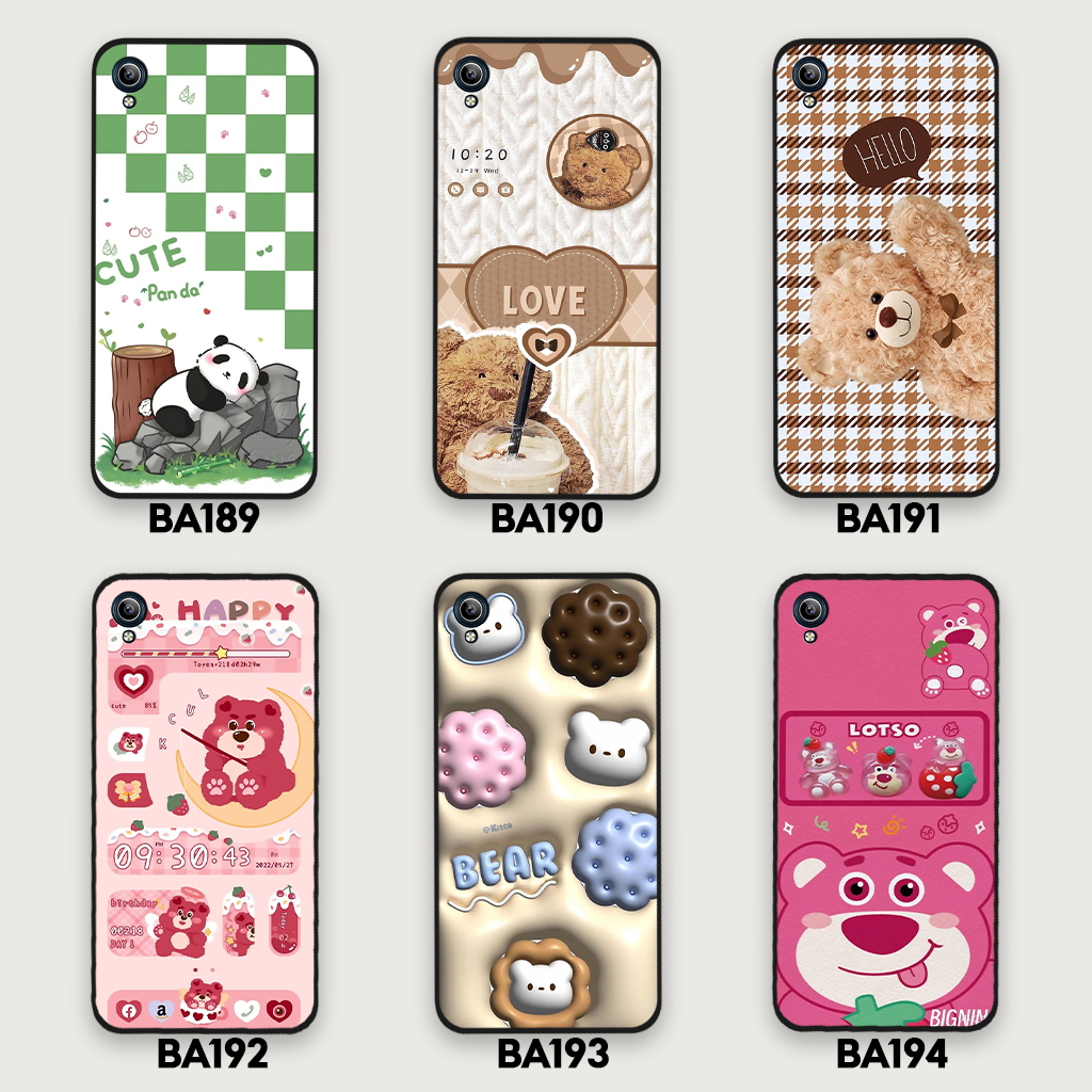 Ốp lưng Vivo Y91 / Y91c  / Y93 / Y95 in hình gấu dâu Lotso, gấu nâu dễ thương