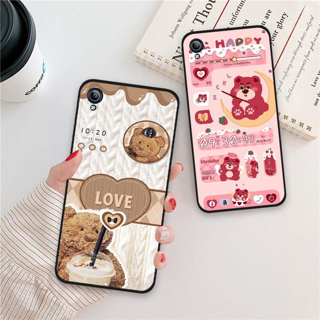 Ốp lưng Vivo Y91 / Y91c  / Y93 / Y95 in hình gấu dâu Lotso, gấu nâu dễ thương