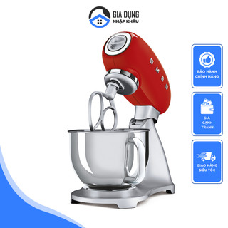 Máy trộn bột đa năng smeg smf02, máy đánh kem, đánh trứng, làm bếp, dung tích 4.8l, công suất 800w, nhập đức, bh 12tháng