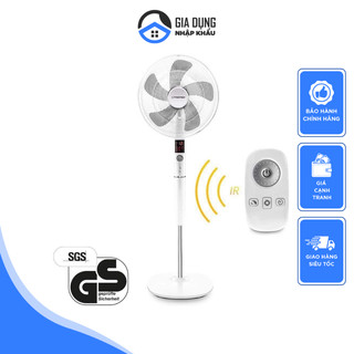 Quạt cây đứng trotec tve24s / trotec tve26s, có điều khiển, xoay 120độ, 8 cấp gió, nhập đức, bh 12 tháng