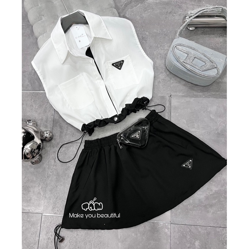 Set Pra da Sơ Mi + Cvay kèm túi mini