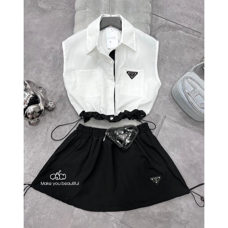 Set Pra da Sơ Mi + Cvay kèm túi mini