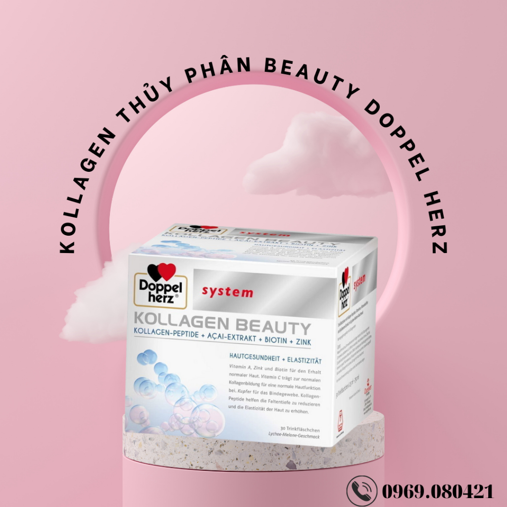 Collagen Thủy Phân Doppelherz Kollagen Beauty, 30 x 25 ml Hỗ Trợ Sức Khỏe Đẹp