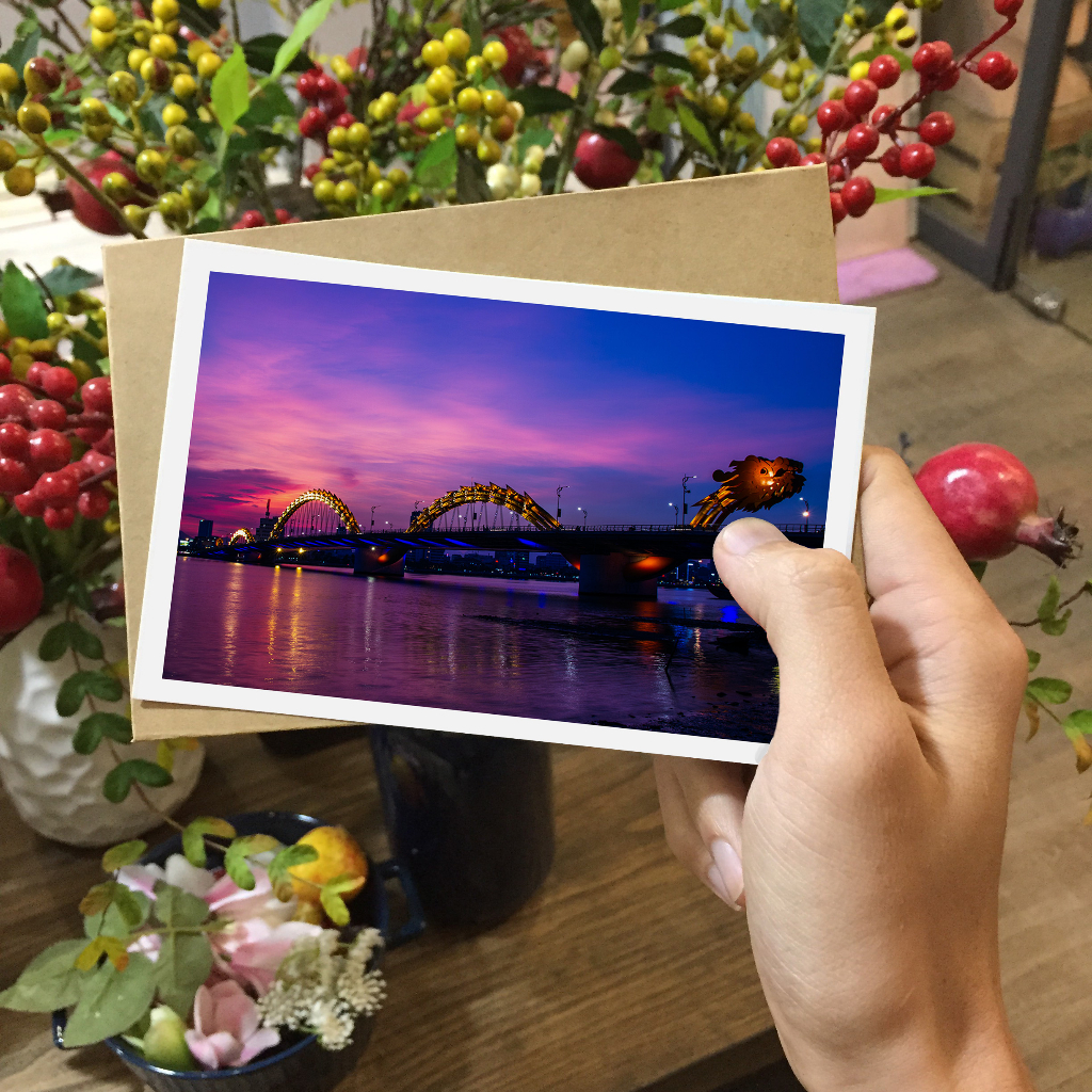 Postcard, Thiệp trang trí, quà tặng lựu niệm chủ đề Việt Nam VN10 , Kích thước 10x15, Tặng kèm bì thư giấy Kraft