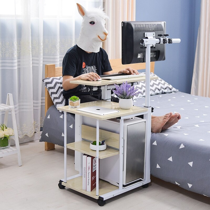 Bàn treo Máy tính để bàn Di Động điều chỉnh xoay Computer Shelf ❤️Hanrui Offical❤️