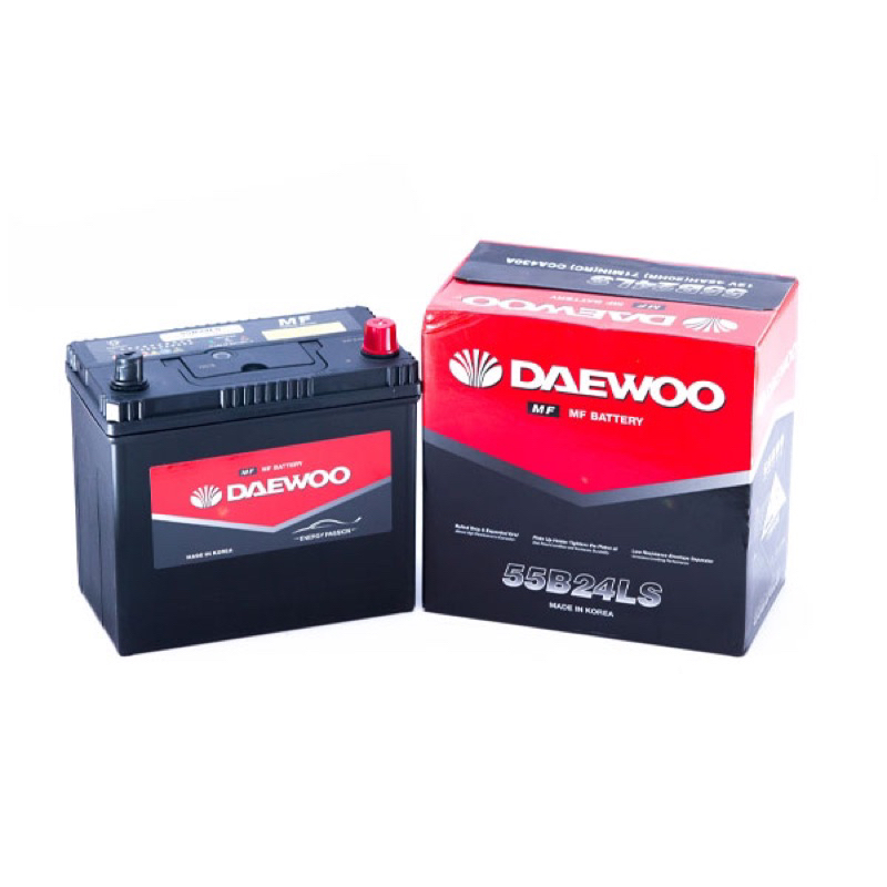 Một Bình ắc quy Ô tô NGOẠI NHẬP - Daewoo 55B24LS 12V - 45AH