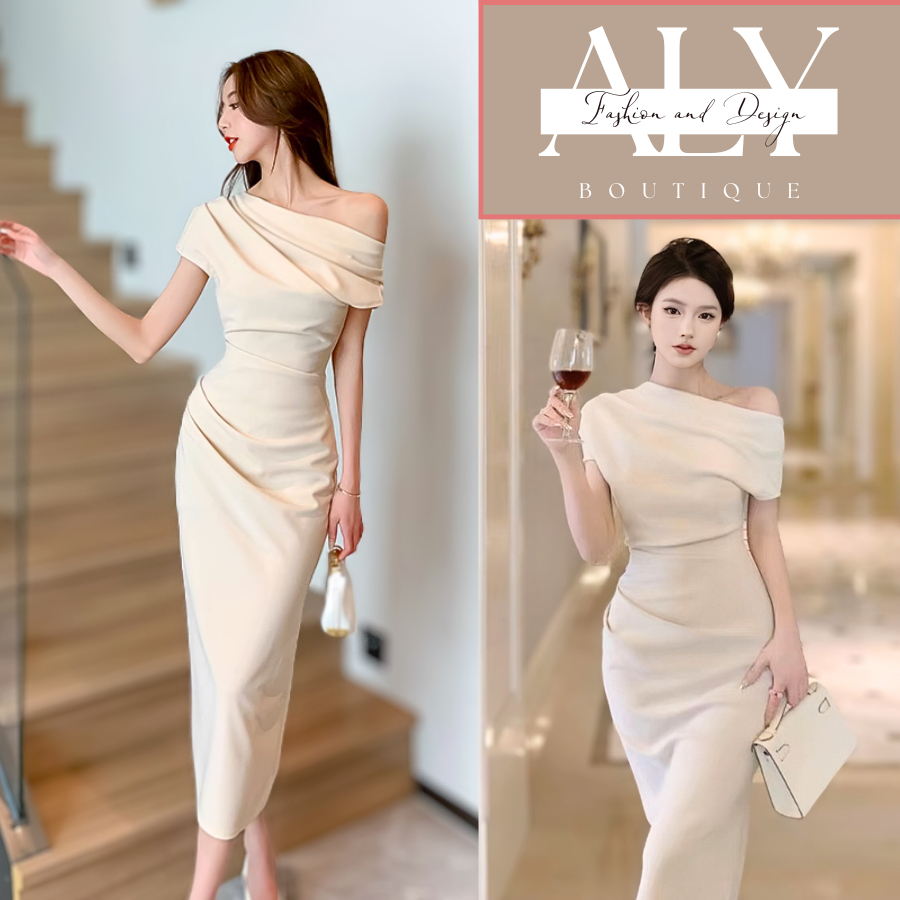 Váy đầm body Emili dáng dài thiết kế trễ vai sang chảnh quyến rũ [V154]