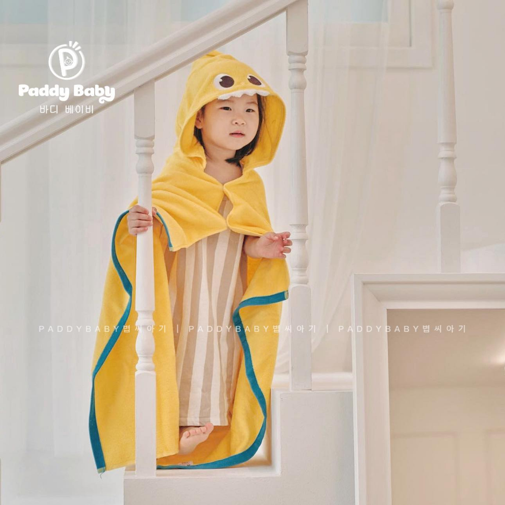 Khăn choàng tắm có mũ Pinkfong - Baby Shark Hàn Quốc cho bé