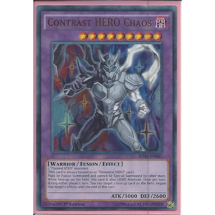 Thẻ bài Yugioh  SDHS-EN041 Contrast HERO Chaos – Ultra Rare
