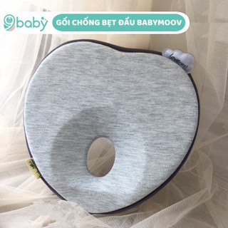 Gối lõm chống bẹt đầu cho bé Babymoov Lovenest màu xám, gối chống méo đầu 0m+