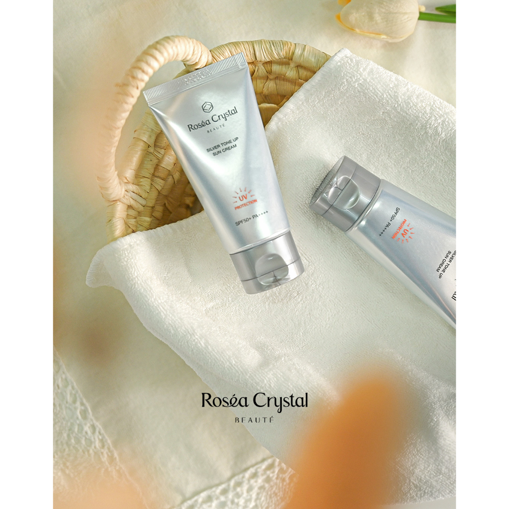 Kem chống nắng ROSEA CRYSTAL nâng tone, dưỡng ẩm SPF50+ PA++++ Tone Up Sun Cream 50g