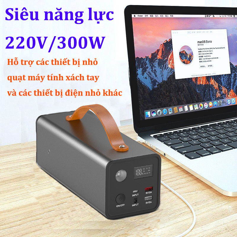 Trạm sạc dự phòng - Máy phát điện di động 200W 50000mAh, sử dụng linh hoạt nhiều thiết bị Cổng điện 220V