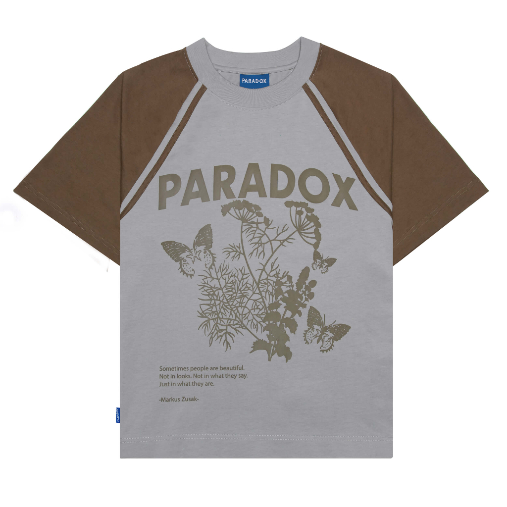 Áo thun form boxy Paradox - Unisex - In hình - PASSION - Xám