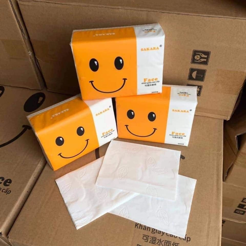 Thùng 30 gói giấy ăn Sakara nhập khẩu mềm mịn dai