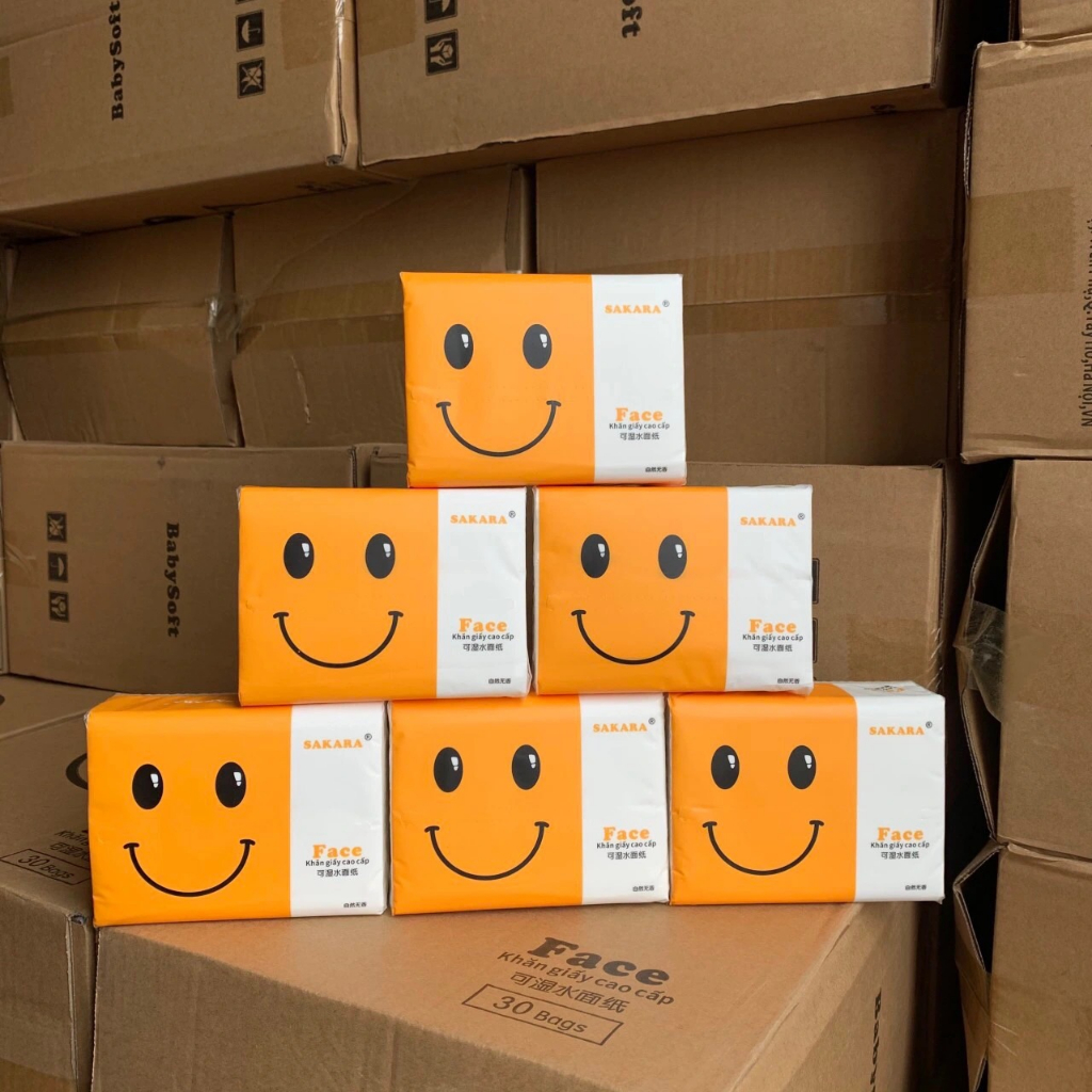 Thùng 30 gói giấy ăn Sakara nhập khẩu mềm mịn dai