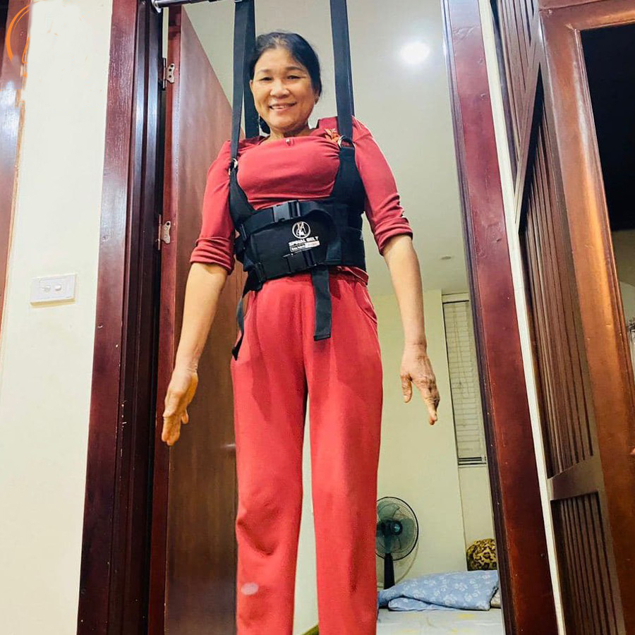 Đai kéo giãn cột sống giảm đau lưng, thoái hóa, thoát vị đĩa đêm, TẶNG xà đơn treo tường