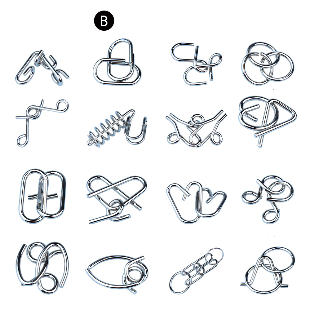 Set 16 bộ mở khóa quà tặng nhiều mức độ khó gia tăng khả năng quan sát tư duy ngược giải quyết vấn đề GTT14