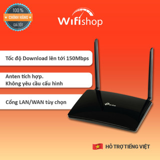 (Rẻ Vô Địch) Bộ Phát Wifi 4G TP LINK TL-MR6400, 4G LTE Hàng Chính Hãng
