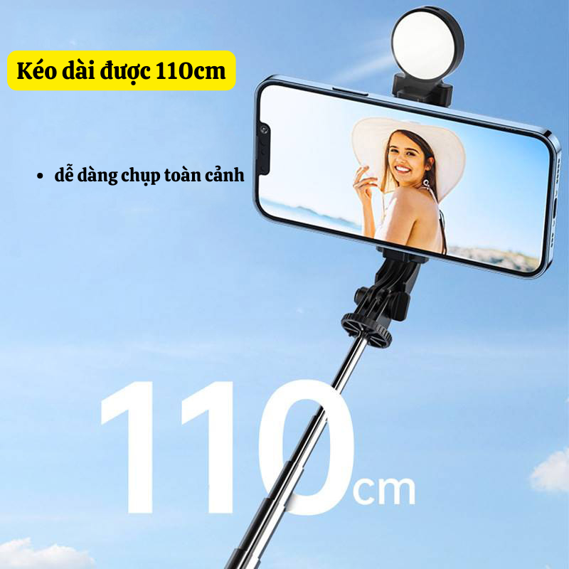 Gậy Chụp Ảnh 3 Chân NAMIKO Có Đèn Led Trợ Sáng Quay Phim Selfie