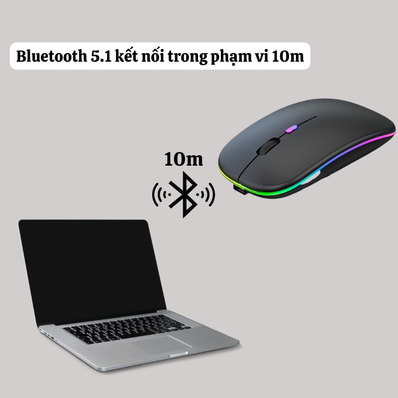 Chuột Máy Tính NAMIKO Không Dây Tích Hợp Kết Nối Buletooth và USB 2.4G Siêu Nhạy