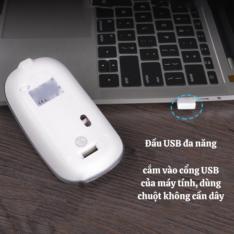 Chuột Máy Tính NAMIKO Không Dây Tích Hợp Kết Nối Buletooth và USB 2.4G Siêu Nhạy