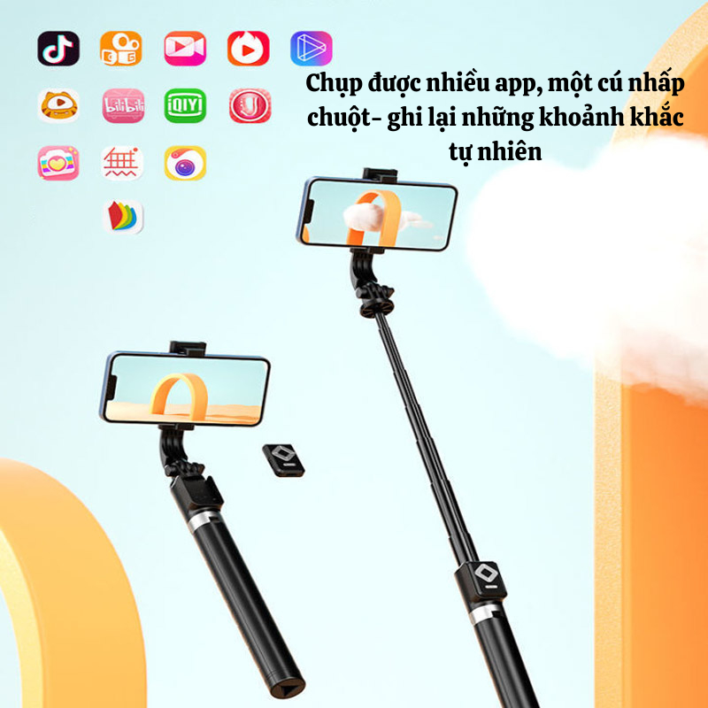 Gậy Chụp Ảnh 3 Chân NAMIKO Có Đèn Led Trợ Sáng Quay Phim Selfie