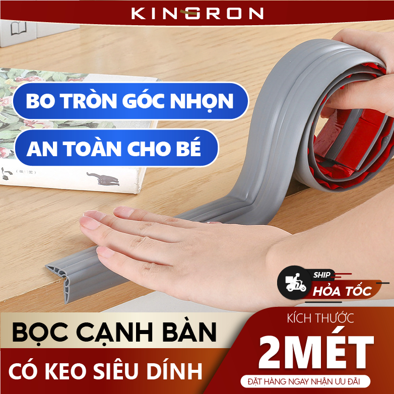 Xốp bọc cạnh bàn 2M cao su đàn hồi chống va đập giữ an toàn cho bé KINGRON Dải băng mút chống va chạm dùng bọc cạnh bàn